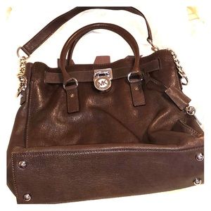 Michael Kors leather bucket bag